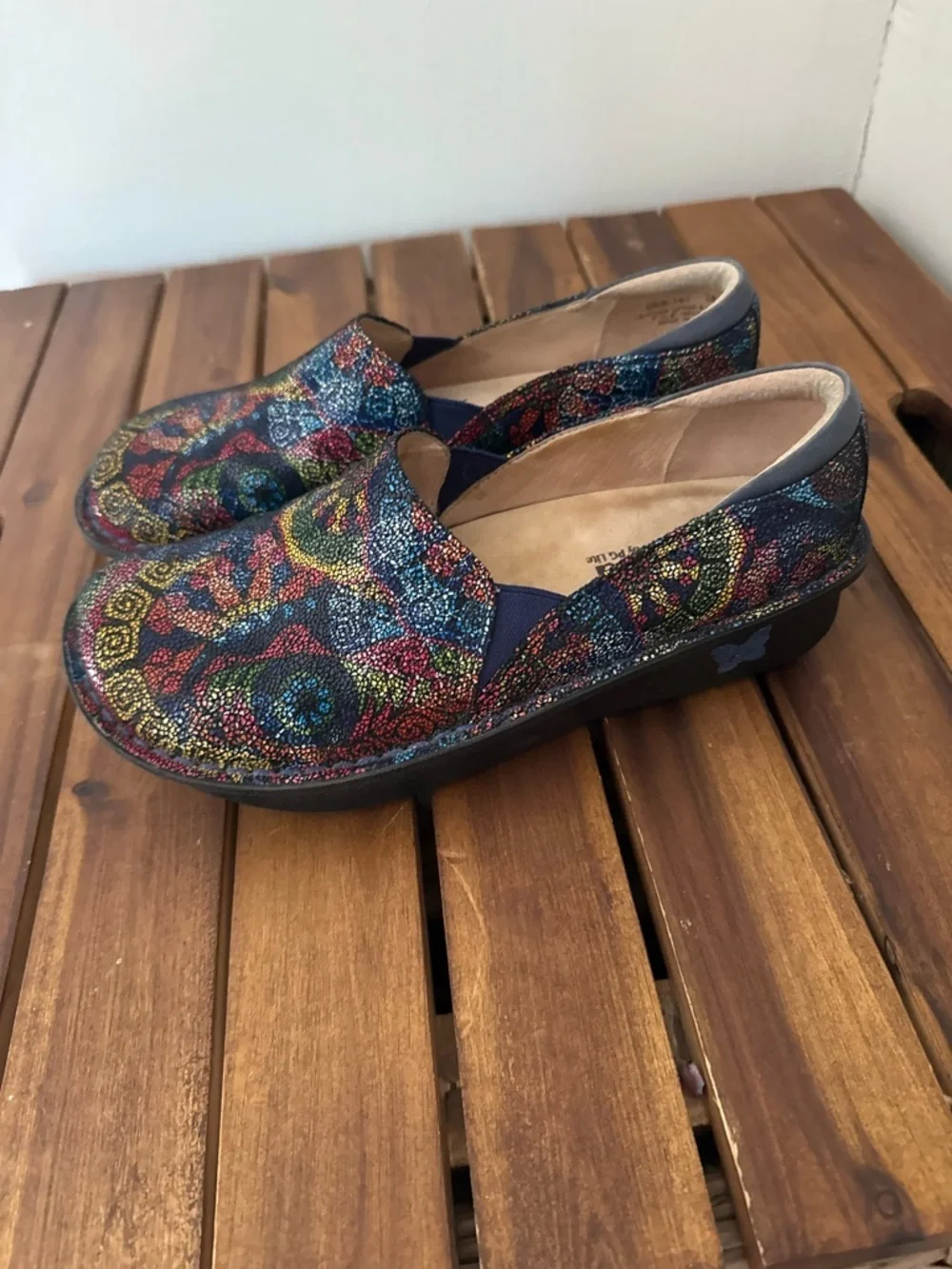 Alegria Deb Slip on Psych Fest Nursing Clog Size 38 (8 ) EUC